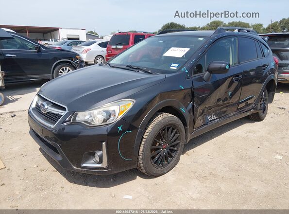 JF2GPABCXG8281986 2016 SUBARU CROSSTREK Black წინა მარცხენა ხედი სამი მეოთხედიდან