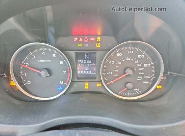 JF2GPABCXGH220556 2016 SUBARU CROSSTREK Beige Вид щитка приладів
