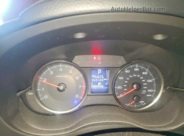 JF2GPABCXH8227265 2017 SUBARU CROSSTREK Red Instrument cluster view