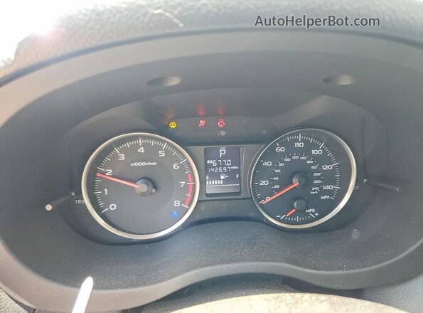 JF2GPABCXHH214936 2017 SUBARU CROSSTREK White Instrument cluster view