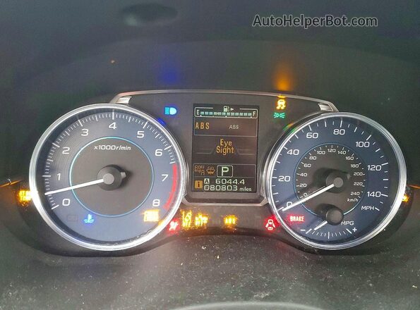 JF2GPADC1G8239753 2016 SUBARU CROSSTREK Silver ხელსაწყოთა პანელის ხედი
