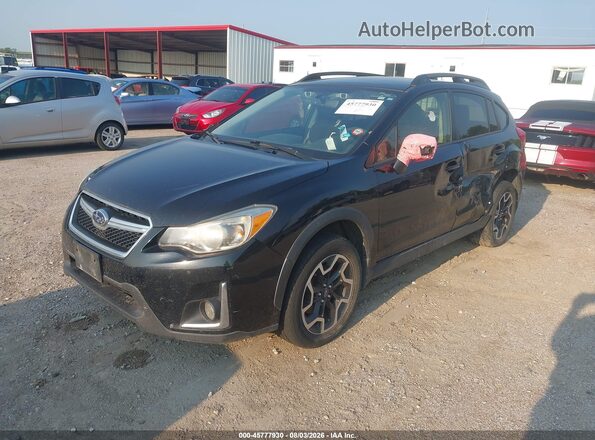 JF2GPADC8H8270225 2017 SUBARU CROSSTREK Black Առջևի ձախ երեք քառորդ տեսարան