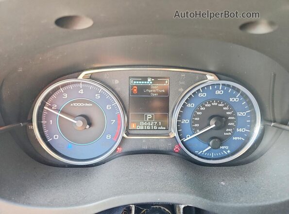 JF2GPAKC2GH305374 2016 SUBARU CROSSTREK Red Widok zestawu wskaźników