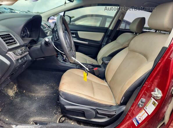 JF2GPAKC2GH305374 2016 SUBARU CROSSTREK Red Widok wnętrza z przodu