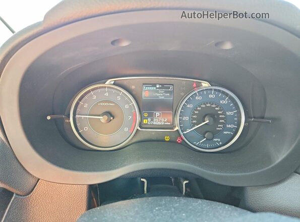 JF2GPAKC3G8257240 2016 SUBARU CROSSTREK Silver Widok zestawu wskaźników