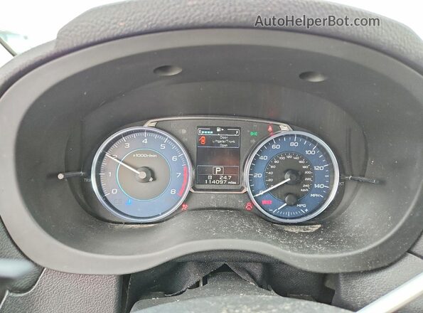 JF2GPAKC7G8218201 2016 SUBARU CROSSTREK White ხელსაწყოთა პანელის ხედი