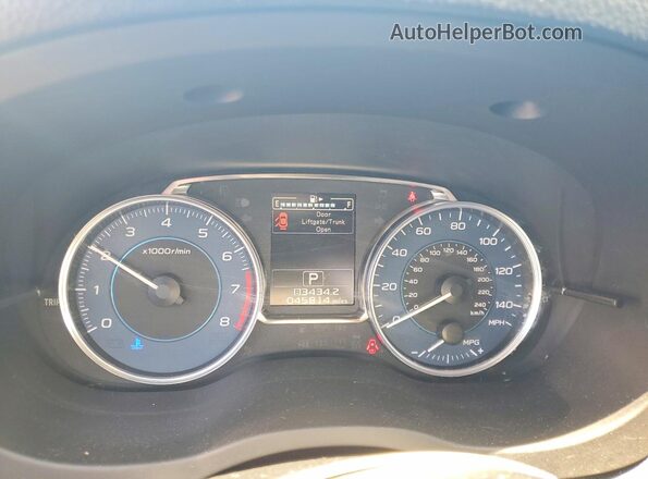 JF2GPAKCXHH259343 2017 SUBARU CROSSTREK Blue Widok zestawu wskaźników