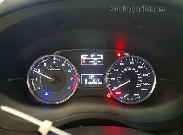 JF2GPALC7G8226863 2016 SUBARU CROSSTREK Silver Вид щитка приладів