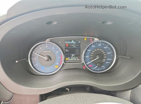 JF2GPALC7GH299425 2016 SUBARU CROSSTREK Silver Vista del cuadro de instrumentos