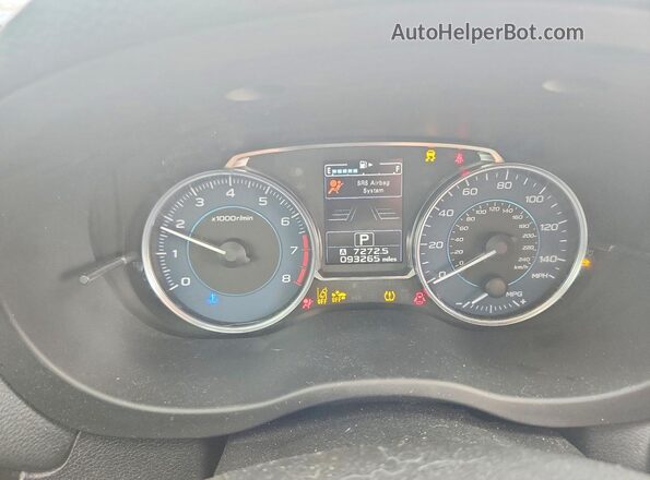 JF2GPANC8H8219970 2017 SUBARU CROSSTREK Tan Instrument cluster view
