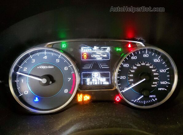 JF2GPANC8HH266657 2017 SUBARU CROSSTREK Синий Вид щитка приборов