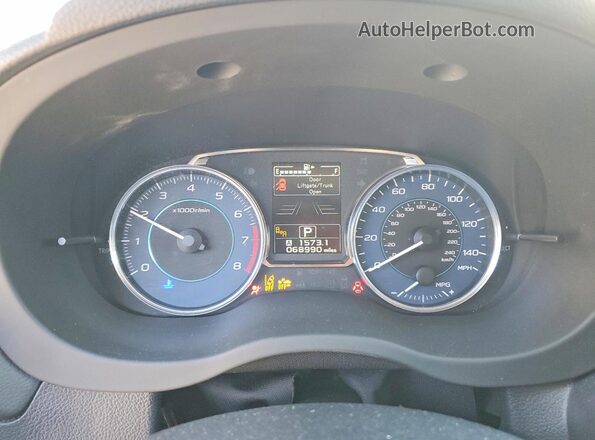 JF2GPANC9G8346774 2016 SUBARU CROSSTREK Серебряный Вид щитка приборов