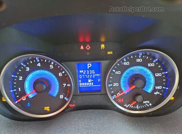 JF2GPBLC3GH260417 2016 SUBARU CROSSTREK Silver Widok zestawu wskaźników