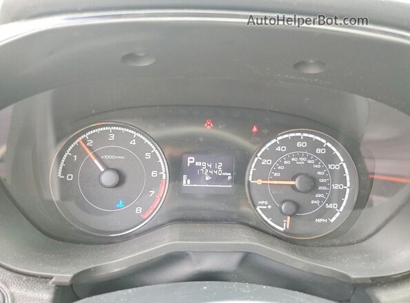 JF2GTAAC6JH217531 2018 SUBARU CROSSTREK Серый Вид щитка приборов