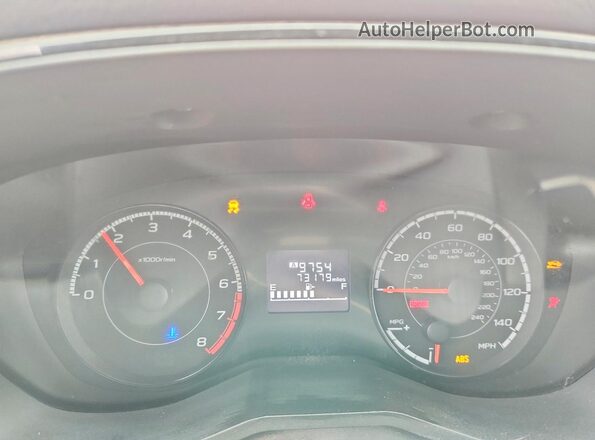 JF2GTAAC9L9232571 2020 SUBARU CROSSTREK Red Vista del cuadro de instrumentos