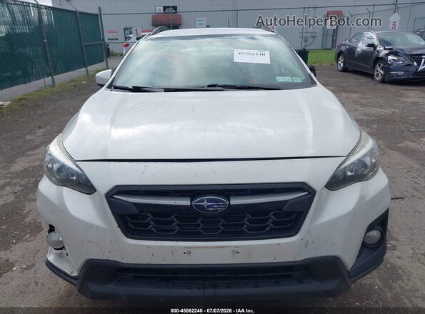 JF2GTABC0JH235392 2018 SUBARU CROSSTREK White Widok zestawu wskaźników
