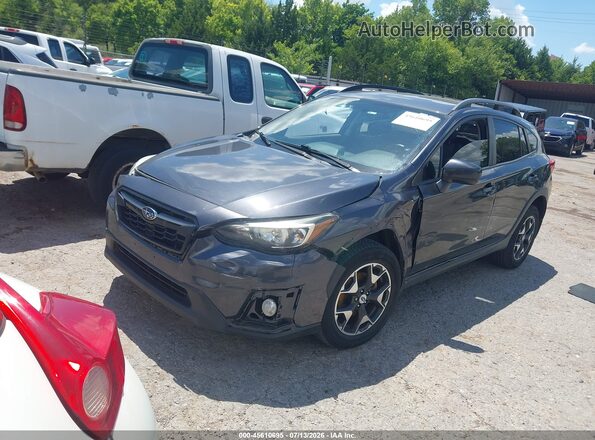JF2GTABC2JH285887 2018 SUBARU CROSSTREK Black Առջևի ձախ երեք քառորդ տեսարան