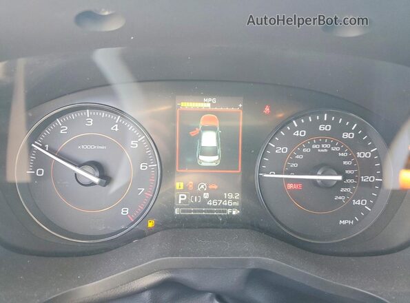 JF2GTABC2L8239088 2020 SUBARU CROSSTREK Синий Вид щитка приборов