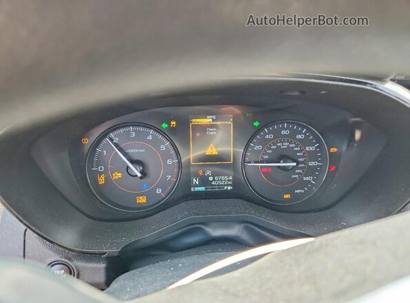 JF2GTABC3M8331845 2021 SUBARU CROSSTREK Gray ხელსაწყოთა პანელის ხედი