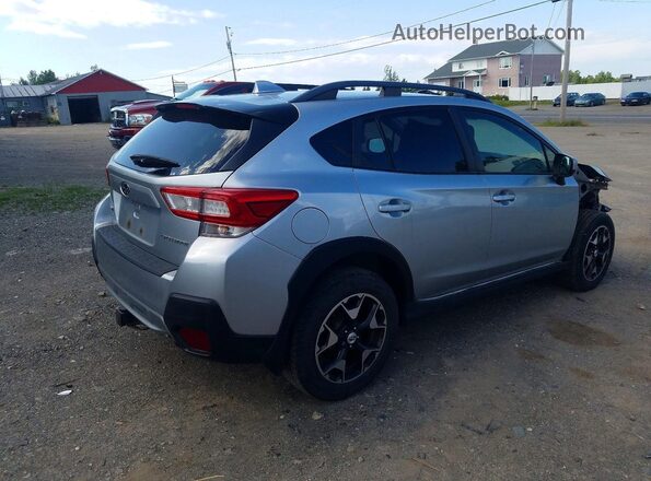 JF2GTABC4JH318744 2018 SUBARU CROSSTREK Серебряный Задняя правая четверть