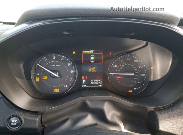 JF2GTABC5KH397133 2019 SUBARU CROSSTREK Синий Вид щитка приборов