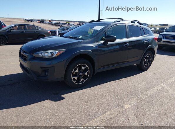 JF2GTABC6JH294480 2018 SUBARU CROSSTREK Gray Vista tres cuartos delantera izquierda