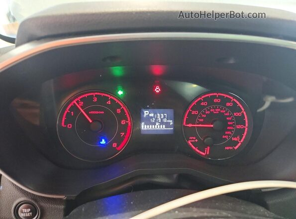 JF2GTABC6JH302867 2018 SUBARU CROSSTREK Gray Instrument cluster view