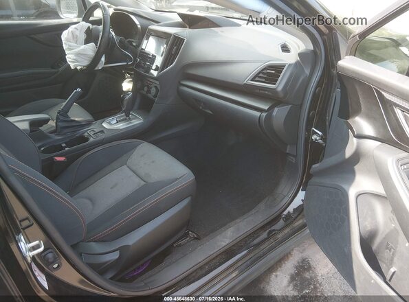 JF2GTABC6JH334282 2018 SUBARU CROSSTREK Black წინა სალონის ხედი
