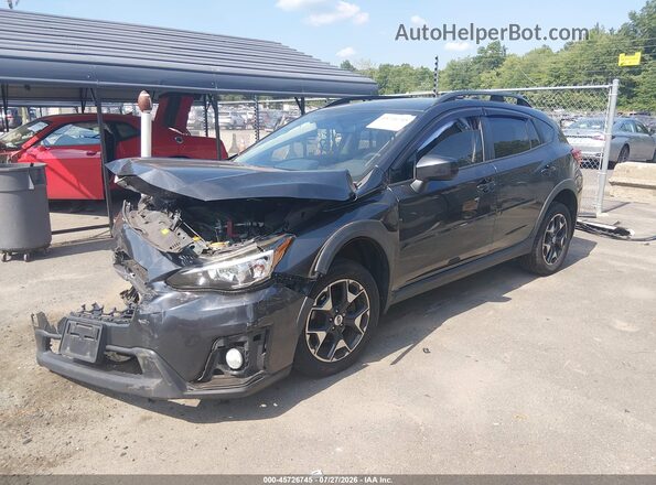 JF2GTABC7JH268244 2018 SUBARU CROSSTREK Gray წინა მარცხენა ხედი სამი მეოთხედიდან