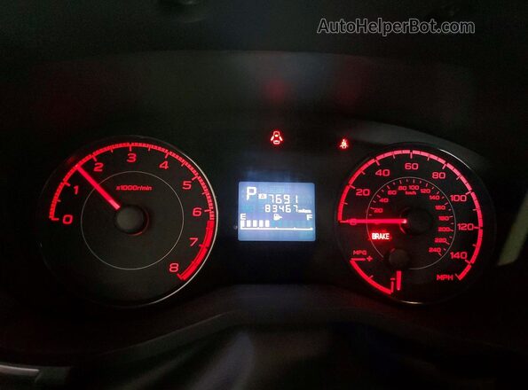 JF2GTABC9JH215612 2018 SUBARU CROSSTREK Silver Instrument cluster view
