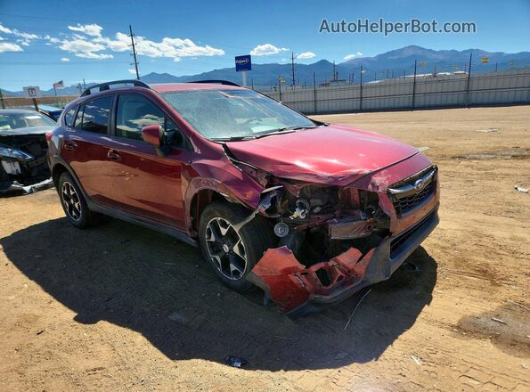 JF2GTABC9JH285109 2018 SUBARU CROSSTREK Maroon Front right