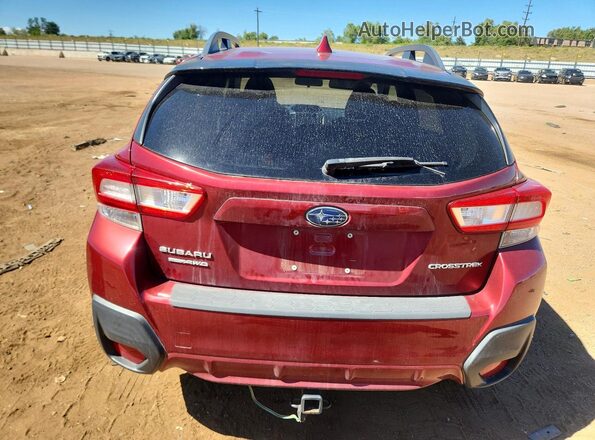 JF2GTABC9JH285109 2018 SUBARU CROSSTREK Maroon Rear view