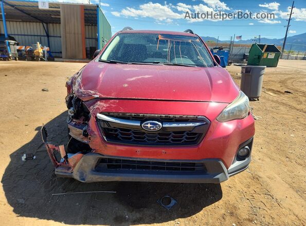 JF2GTABC9JH285109 2018 SUBARU CROSSTREK Maroon Front view