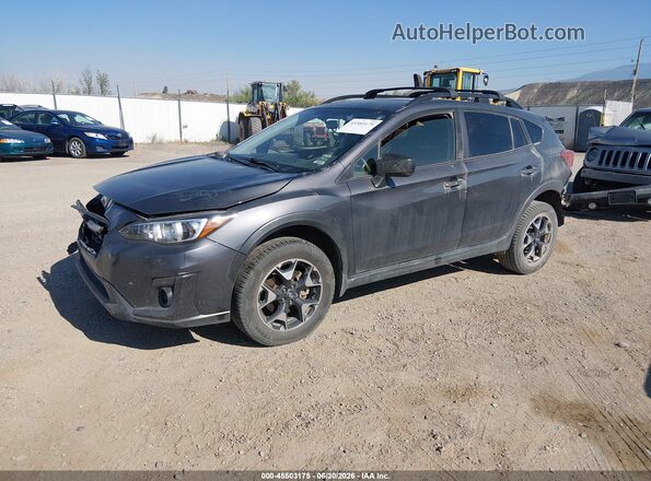 JF2GTABC9L8263162 2020 SUBARU CROSSTREK Black Vista tres cuartos delantera izquierda