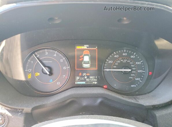 JF2GTABCXMH393243 2021 SUBARU CROSSTREK Белый Вид щитка приборов