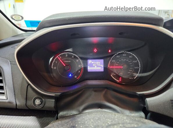 JF2GTACC1KH338319 2019 SUBARU CROSSTREK White Вид щитка приладів