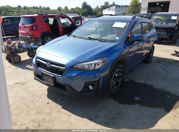 JF2GTACC2KG284230 2019 SUBARU CROSSTREK Blue Առջևի ձախ երեք քառորդ տեսարան