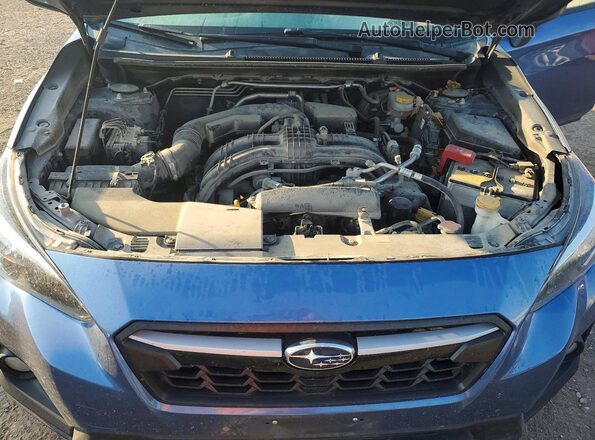 JF2GTACC3K8327547 2019 SUBARU CROSSTREK Blue Vista del compartimento del motor