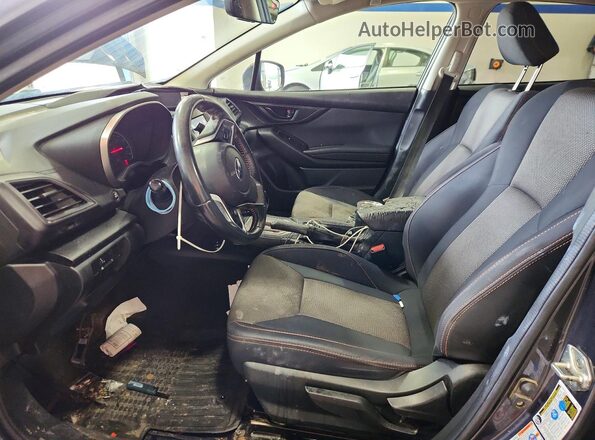 JF2GTACC5KH361845 2019 SUBARU CROSSTREK Charcoal Вид салону спереду