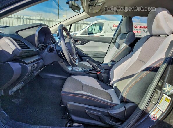 JF2GTACC6K8331298 2019 SUBARU CROSSTREK Charcoal წინა სალონის ხედი