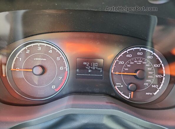 JF2GTACC6K8331298 2019 SUBARU CROSSTREK Charcoal ხელსაწყოთა პანელის ხედი