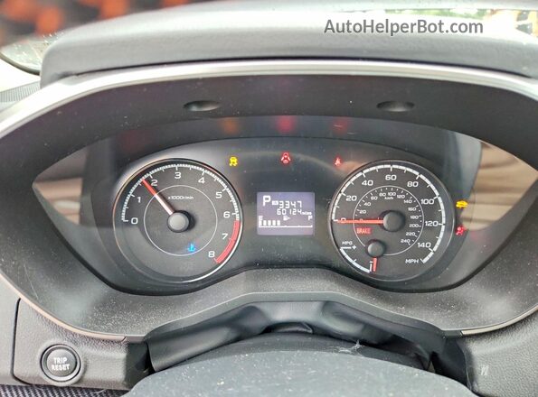 JF2GTACC7K8324120 2019 SUBARU CROSSTREK Gray Widok zestawu wskaźników