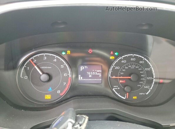 JF2GTACC8JH267652 2018 SUBARU CROSSTREK Blue Vista del cuadro de instrumentos