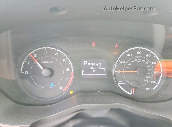 JF2GTACCXKH232015 2019 SUBARU CROSSTREK White Вид щитка приладів