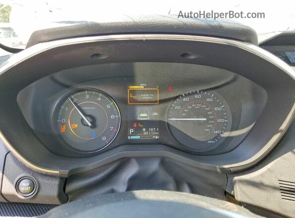 JF2GTADC3JH313340 2018 SUBARU CROSSTREK Gray Vista del cuadro de instrumentos