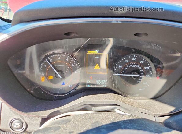 JF2GTADC4J8203624 2018 SUBARU CROSSTREK Red ხელსაწყოთა პანელის ხედი