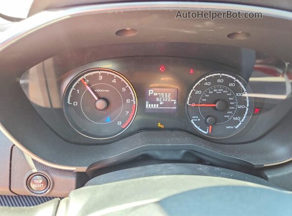 JF2GTADC5K8222992 2019 SUBARU CROSSTREK Red Widok zestawu wskaźników