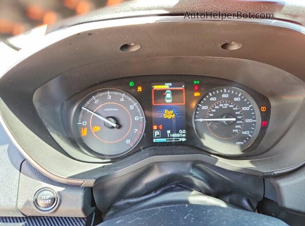 JF2GTADC9JH229233 2018 SUBARU CROSSTREK Оранжевый Вид щитка приборов