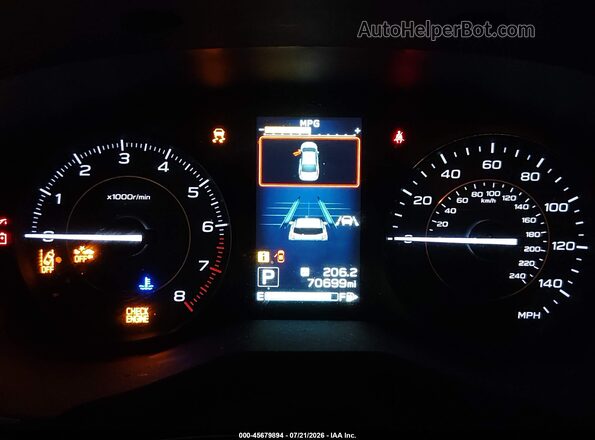 JF2GTADC9JH273782 2018 SUBARU CROSSTREK Gray უკანა სავარძლების ხედი