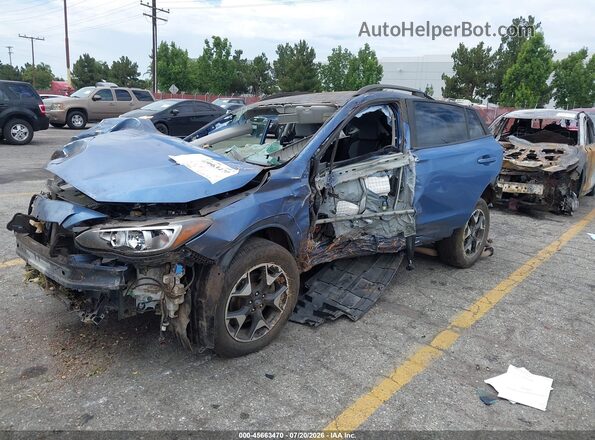 JF2GTADC9K8271869 2019 SUBARU CROSSTREK Blue Առջևի ձախ երեք քառորդ տեսարան